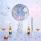 Disco Ball Piñata - Disco Party Decoration for Adult Birthday Party Supplies Hanging Disco Piñata with Bat Blindfold Mirror Roller Skating Pull String, 12.2” x 12.2”
